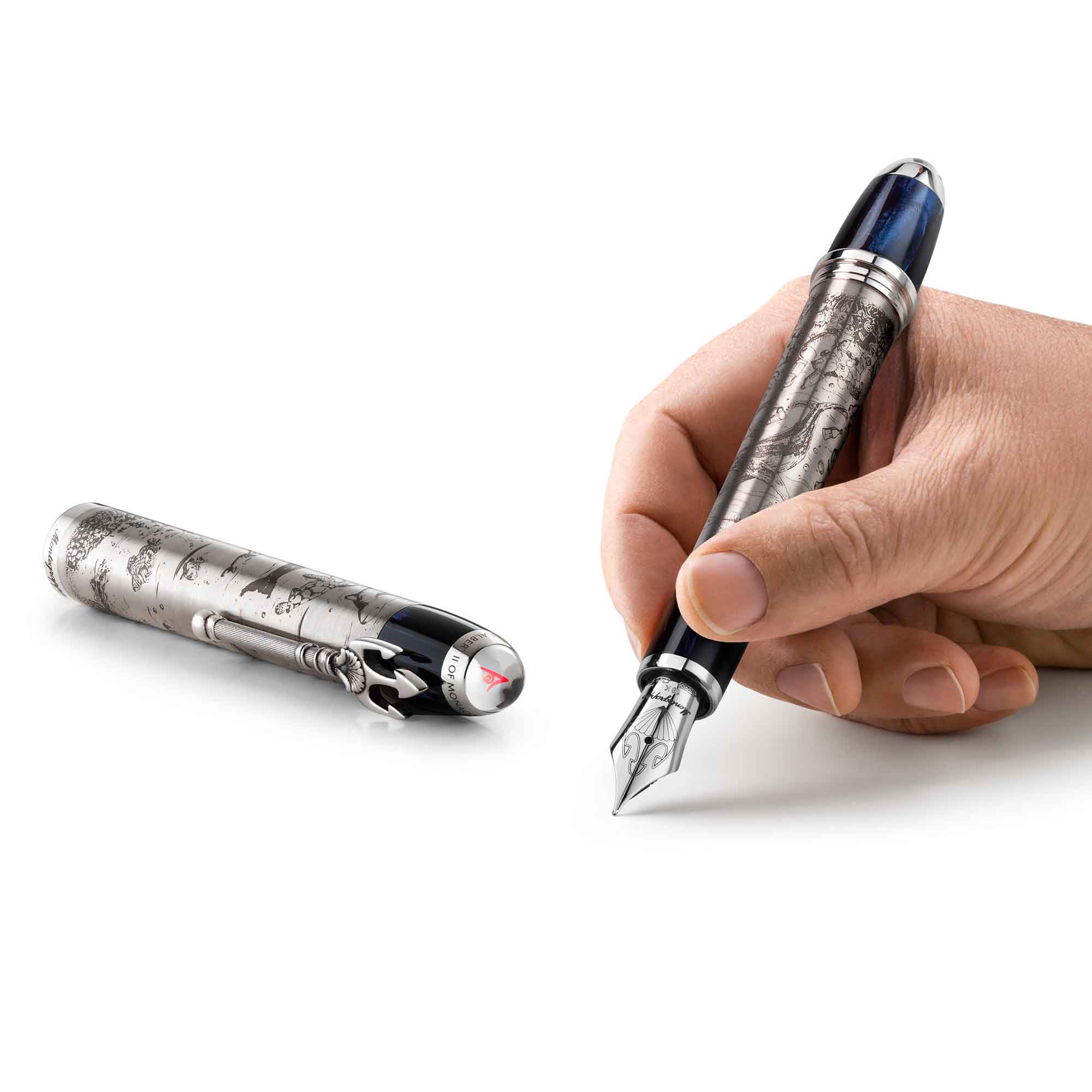 MONTEGRAPPA - Montegrappa Prince Albert II of Monaco Foundation Ocean Fountain Pen 5